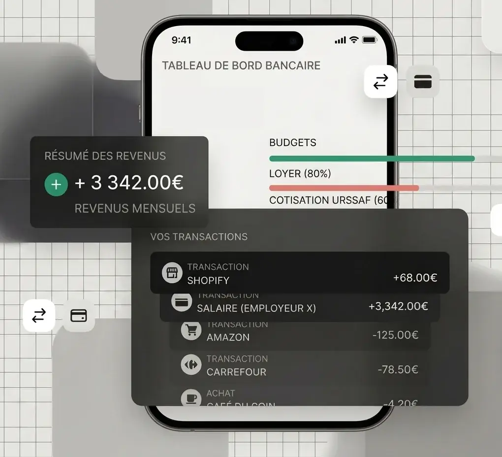 Interface agrégation bancaire Klark